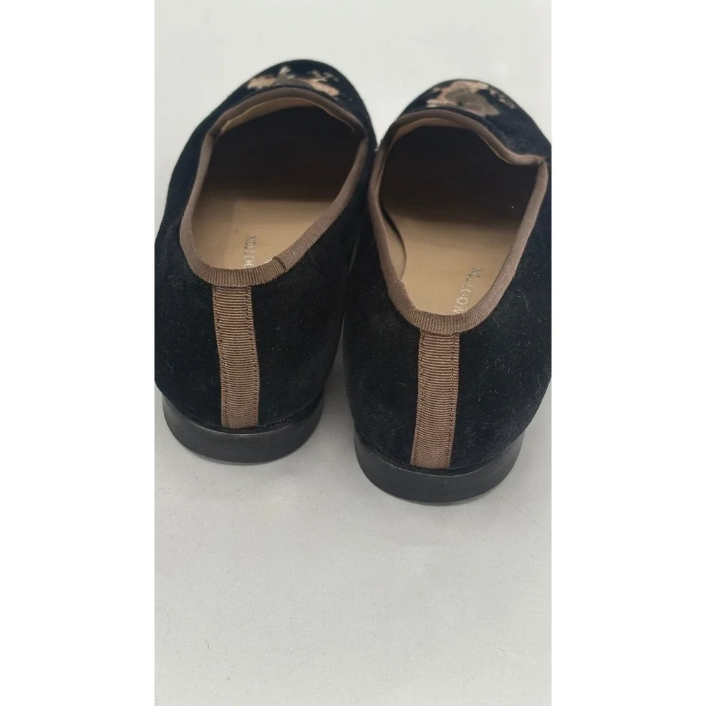 Stubbs & Wootton Velvet‎ Slippers Loafers Monkey Women Size 7 Black